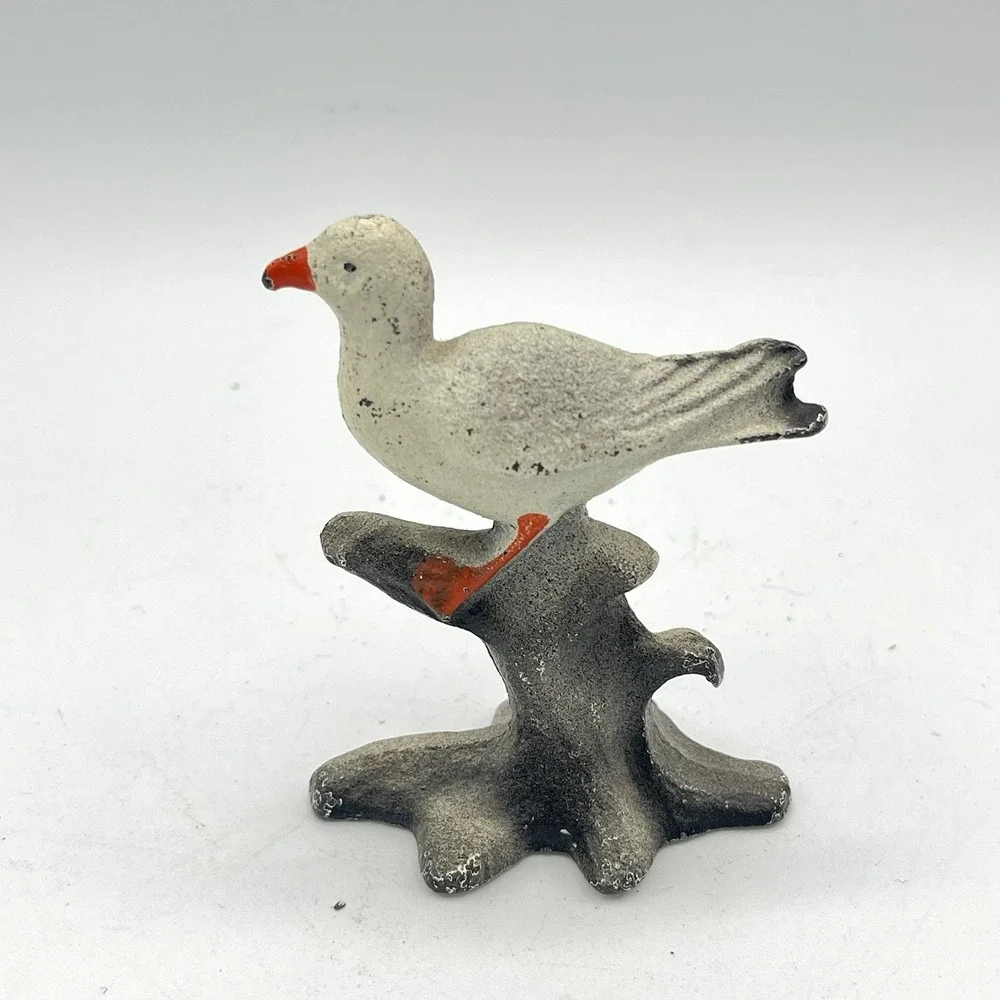Antique Seagull Bottle Opener Cast Iron Cold Painted Side Gate 1940s